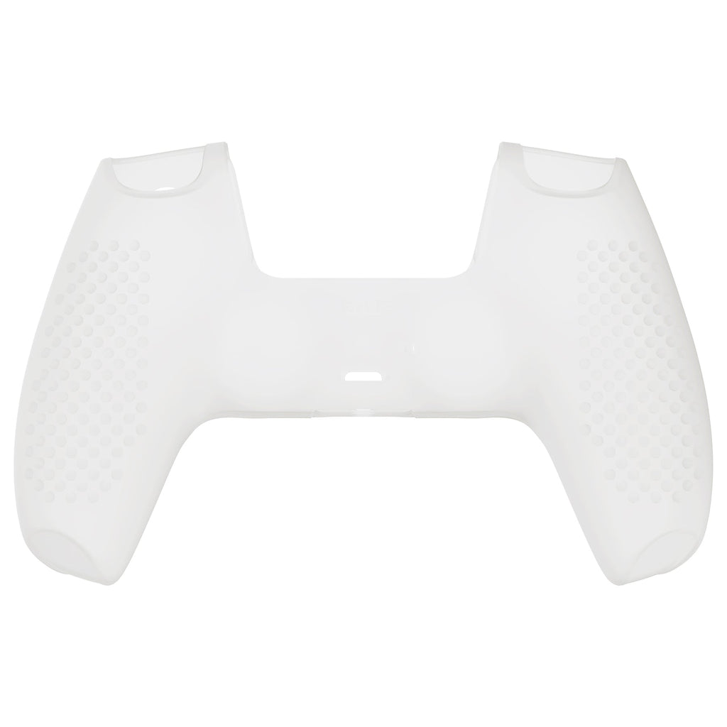 PlayVital 3D Studded Edition Anti-Slip Silicone Cover Skin with Thumb Grip Caps for PS5 Wireless Controller - Glow in Dark Green PlayVital