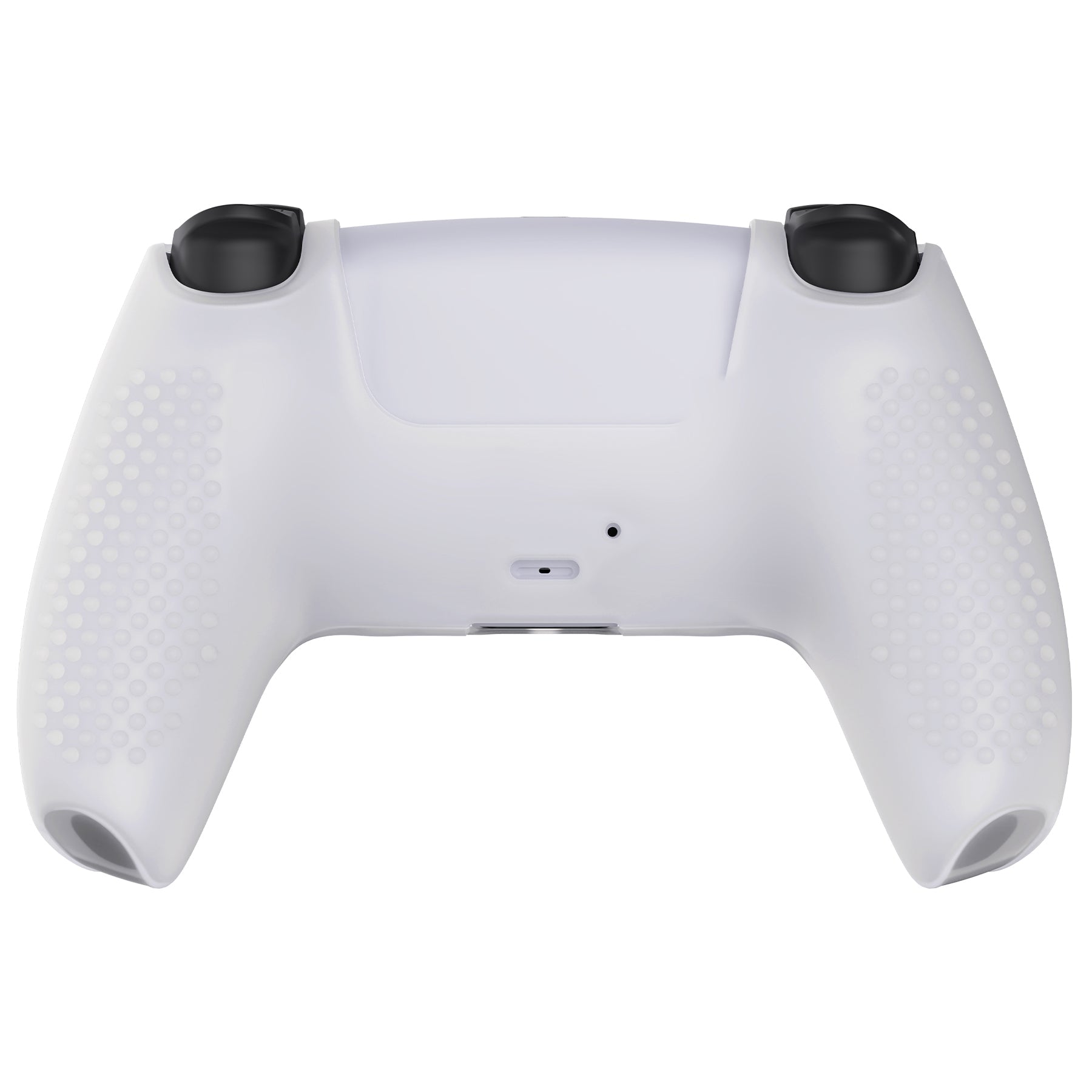 PlayVital 3D Studded Edition Anti-Slip Silicone Cover Skin with Thumb Grip Caps for PS5 Wireless Controller - Glow in Dark Green PlayVital