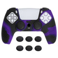 PlayVital 3D Studded Edition Anti-Slip Silicone Cover Skin with Thumb Grip Caps for PS5 Wireless Controller - Purple & Black PlayVital