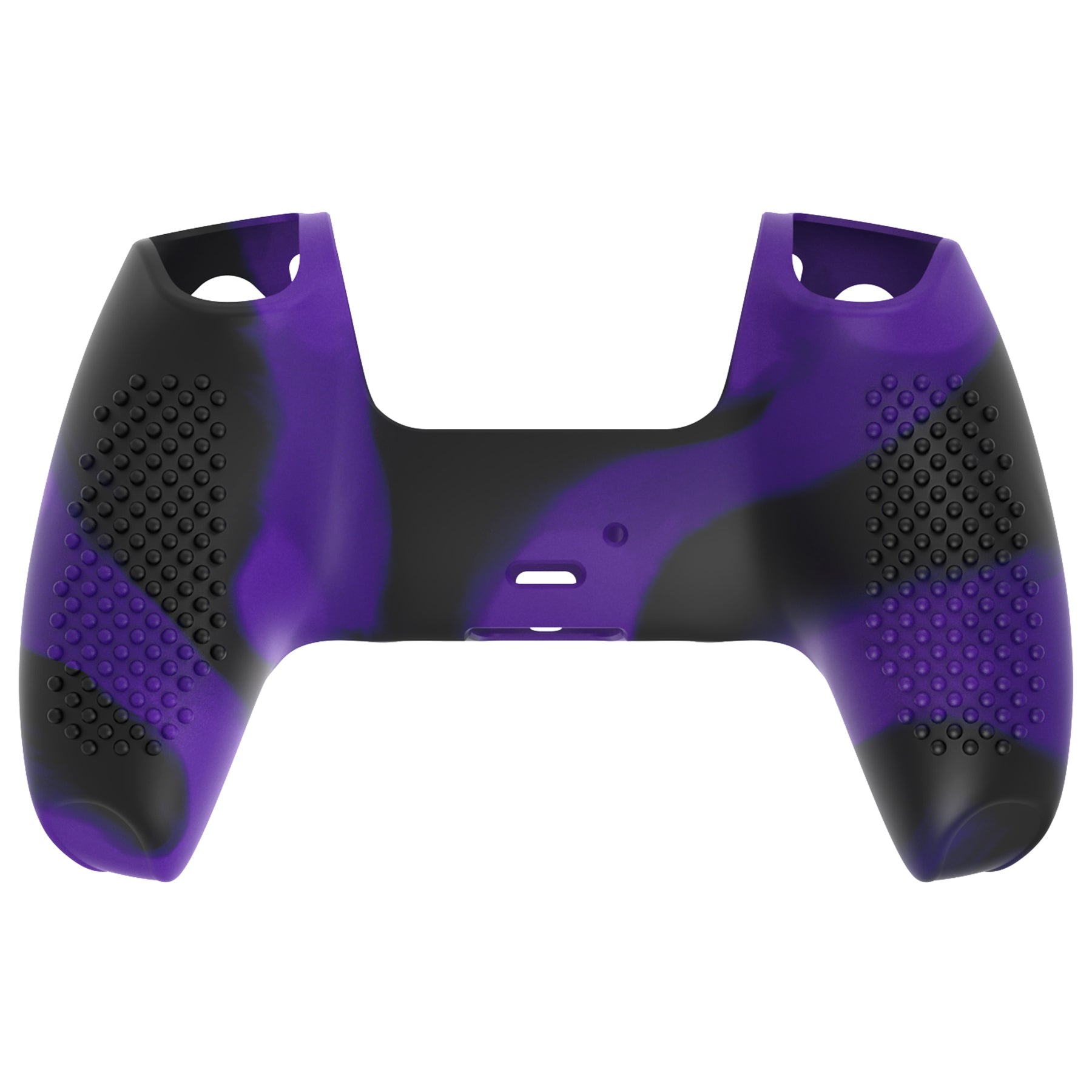 PlayVital 3D Studded Edition Anti-Slip Silicone Cover Skin with Thumb Grip Caps for PS5 Wireless Controller - Purple & Black PlayVital