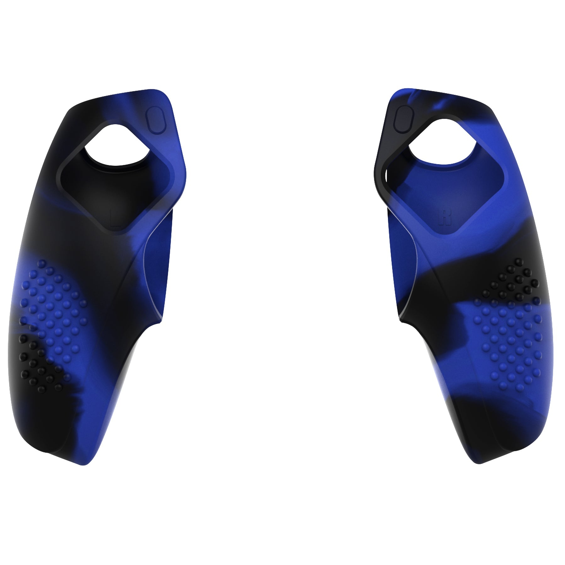 PlayVital 3D Studded Edition Anti-Slip Silicone Cover Skin with Thumb Grip Caps for PS5 Wireless Controller, Compatible with Charging Station - Blue & Black PlayVital
