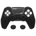 PlayVital Futuristic CyberMech Design Silicone Grip Skin with Thumb Grips for PS5 Wireless Controller, Compatible with PS5 Official Charging Dock - Black PlayVital