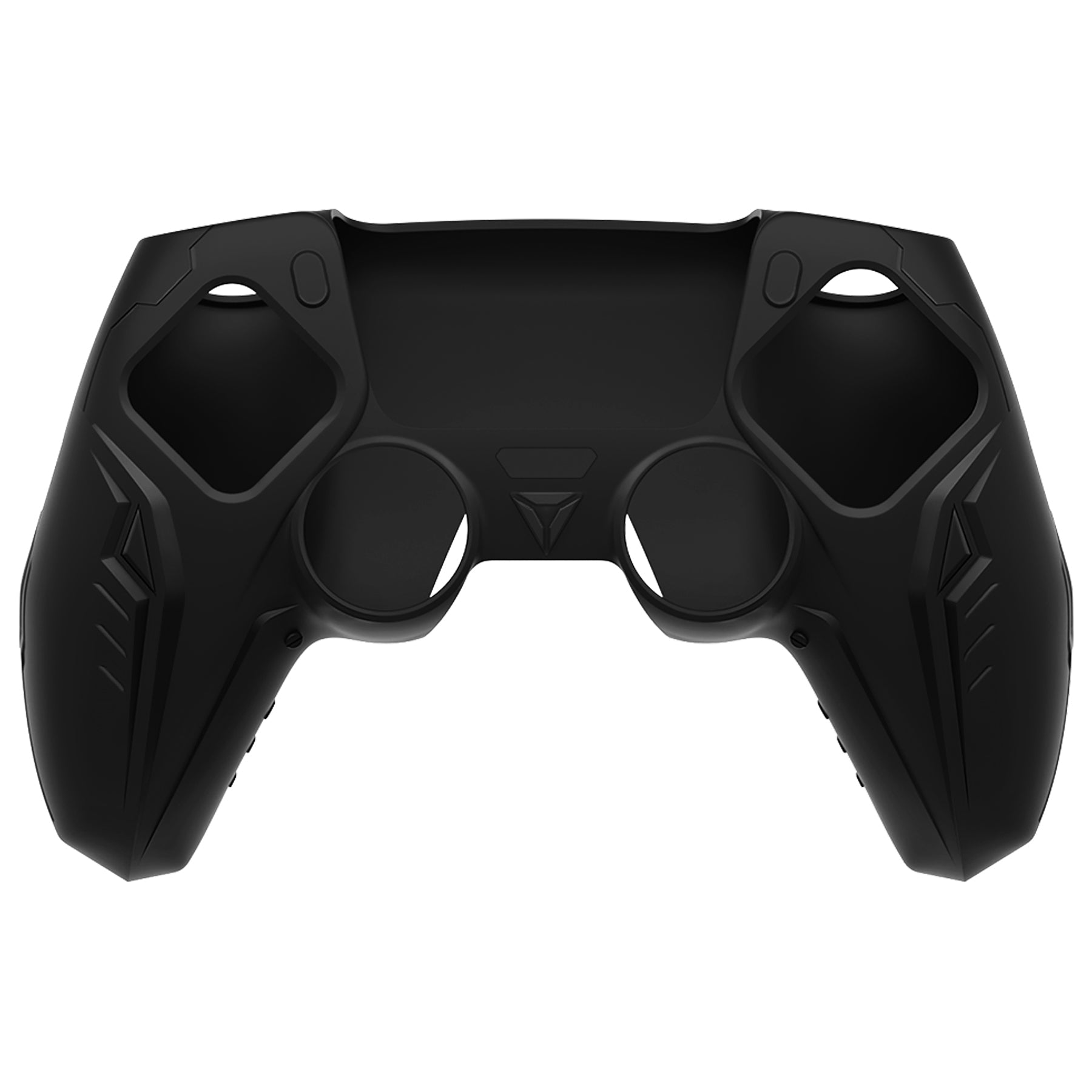PlayVital Futuristic CyberMech Design Silicone Grip Skin with Thumb Grips for PS5 Wireless Controller, Compatible with PS5 Official Charging Dock - Black PlayVital