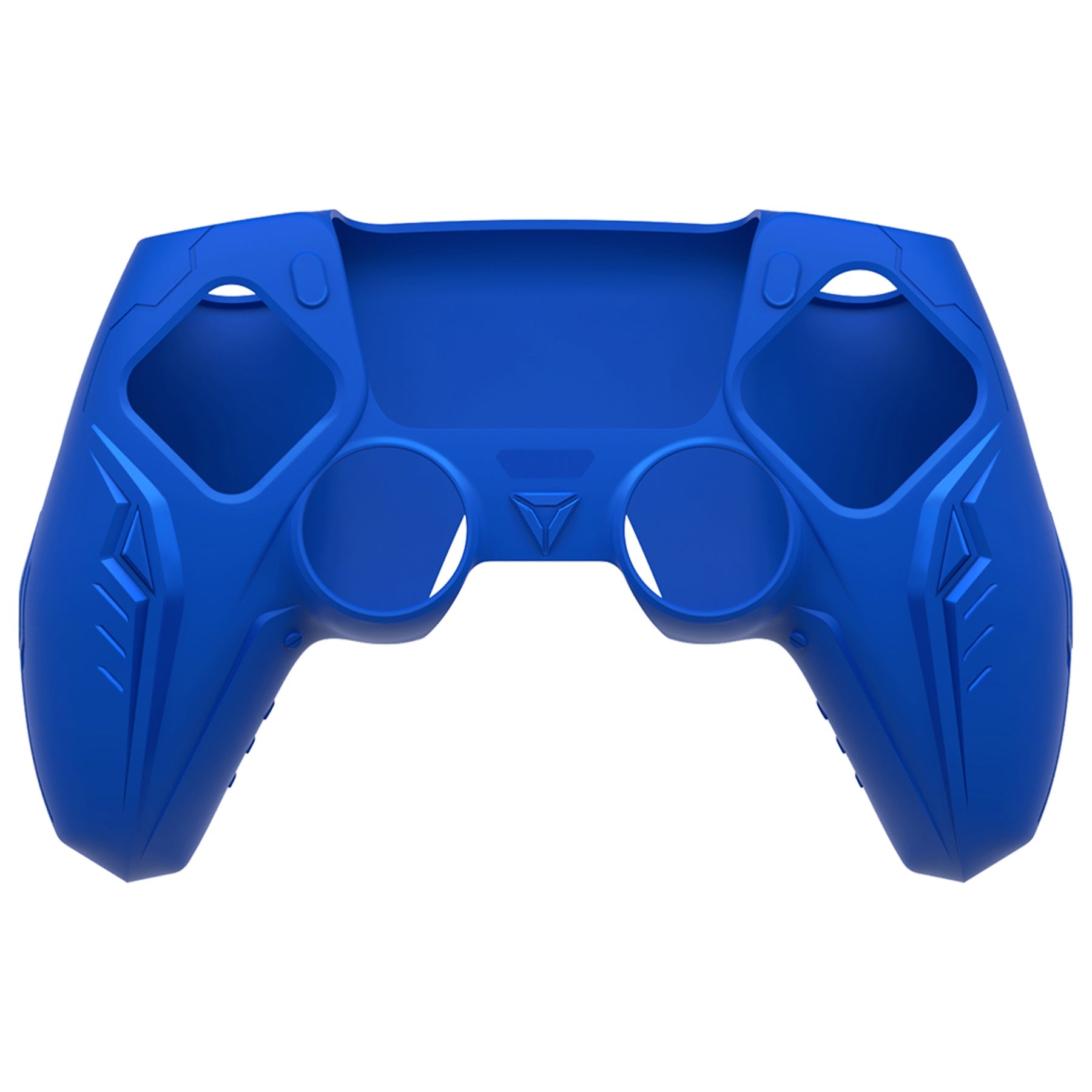 PlayVital Futuristic CyberMech Design Silicone Grip Skin with Thumb Grips for PS5 Wireless Controller, Compatible with PS5 Official Charging Dock - Blue PlayVital