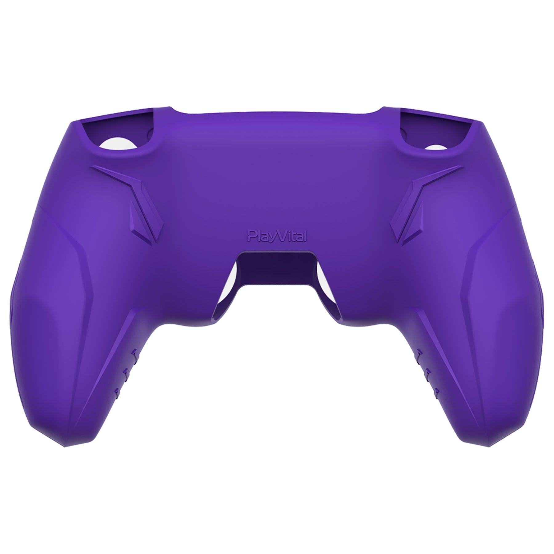 PlayVital Futuristic CyberMech Design Silicone Grip Skin with Thumb Grips for PS5 Wireless Controller, Compatible with PS5 Official Charging Dock - Purple PlayVital