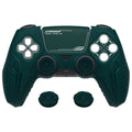 PlayVital Futuristic CyberMech Design Silicone Grip Skin with Thumb Grips for PS5 Wireless Controller, Compatible with PS5 Official Charging Dock - Racing Green PlayVital