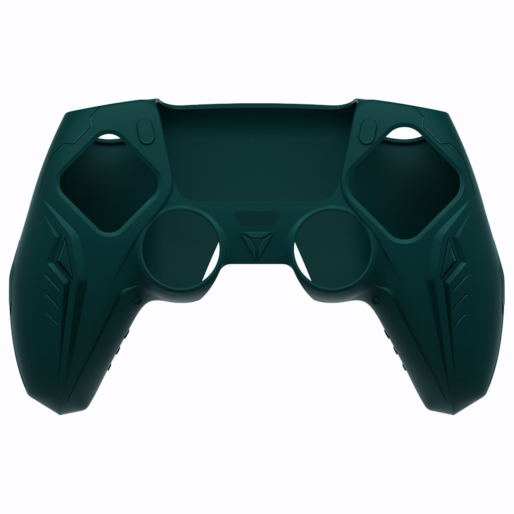 PlayVital Futuristic CyberMech Design Silicone Grip Skin with Thumb Grips for PS5 Wireless Controller, Compatible with PS5 Official Charging Dock - Racing Green PlayVital