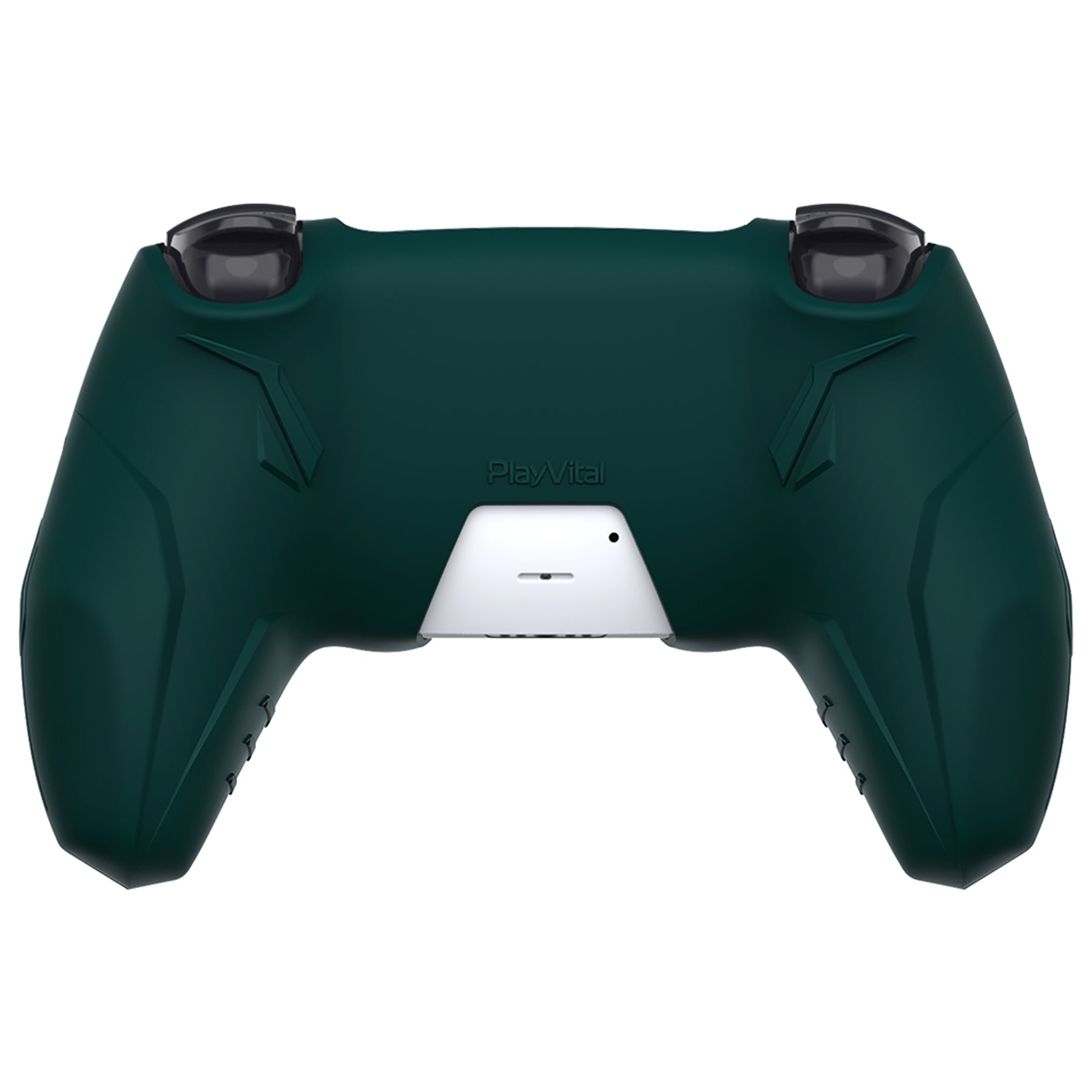 PlayVital Futuristic CyberMech Design Silicone Grip Skin with Thumb Grips for PS5 Wireless Controller, Compatible with PS5 Official Charging Dock - Racing Green PlayVital