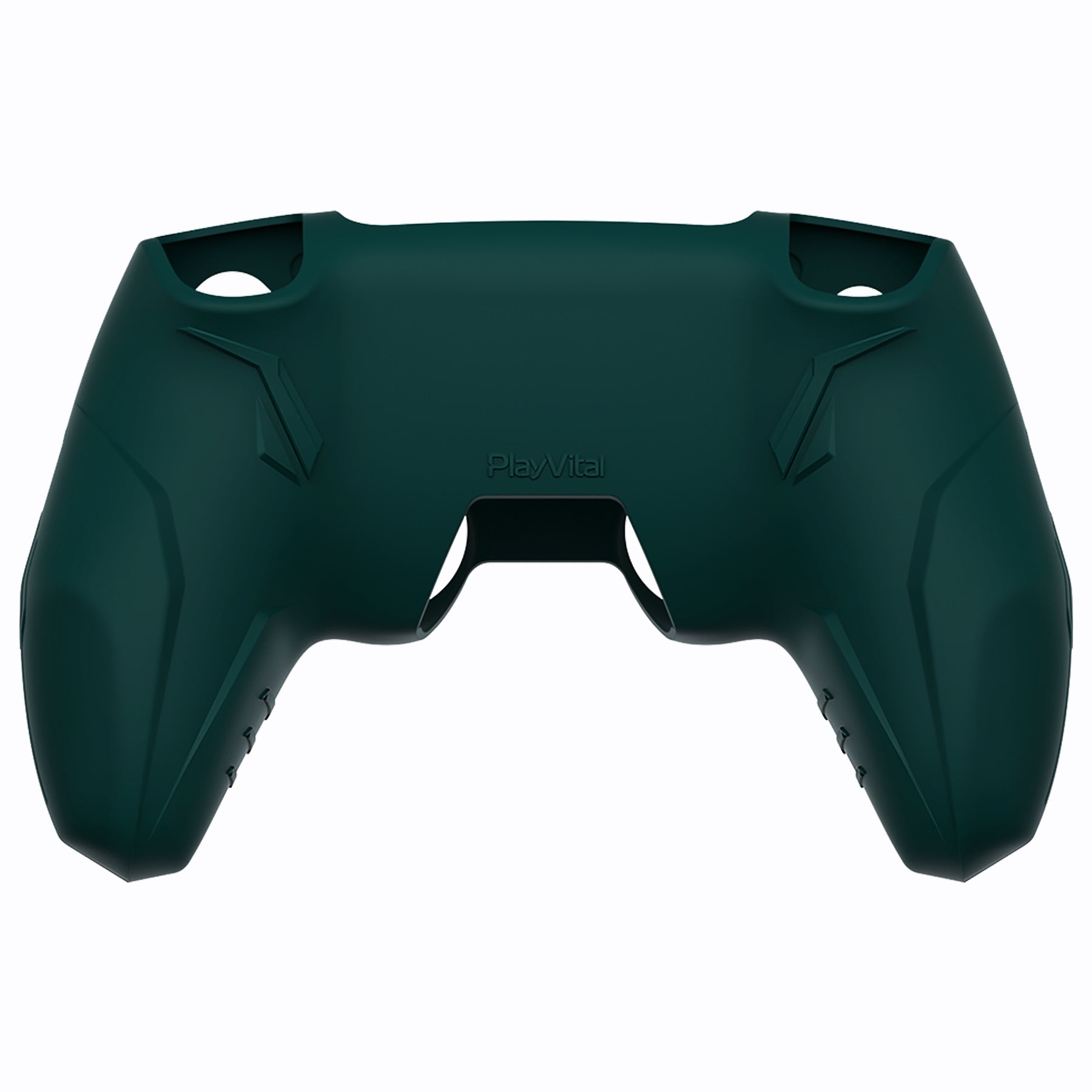 PlayVital Futuristic CyberMech Design Silicone Grip Skin with Thumb Grips for PS5 Wireless Controller, Compatible with PS5 Official Charging Dock - Racing Green PlayVital