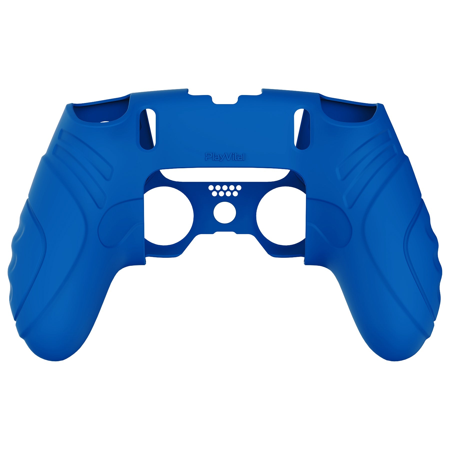 PlayVital Guardian Edition Anti-Slip Ergonomic Silicone Cover Case with Thumb Grip Caps for PS5 Edge Controller - Blue PlayVital