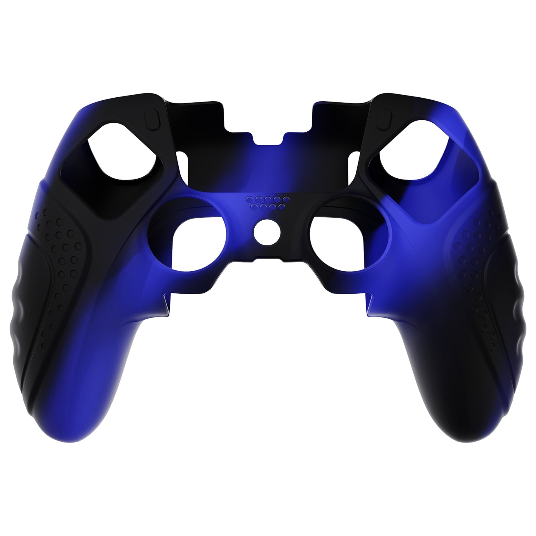 PlayVital Guardian Edition Anti-Slip Ergonomic Silicone Cover Case with Thumb Grip Caps for PS5 Edge Controller - Blue & Black PlayVital