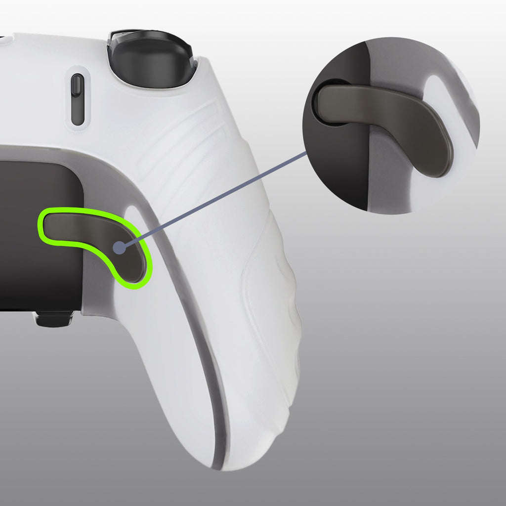 PlayVital Guardian Edition Anti-Slip Ergonomic Silicone Cover Case with Thumb Grip Caps for PS5 Edge Controller - Glow in Dark - Green PlayVital
