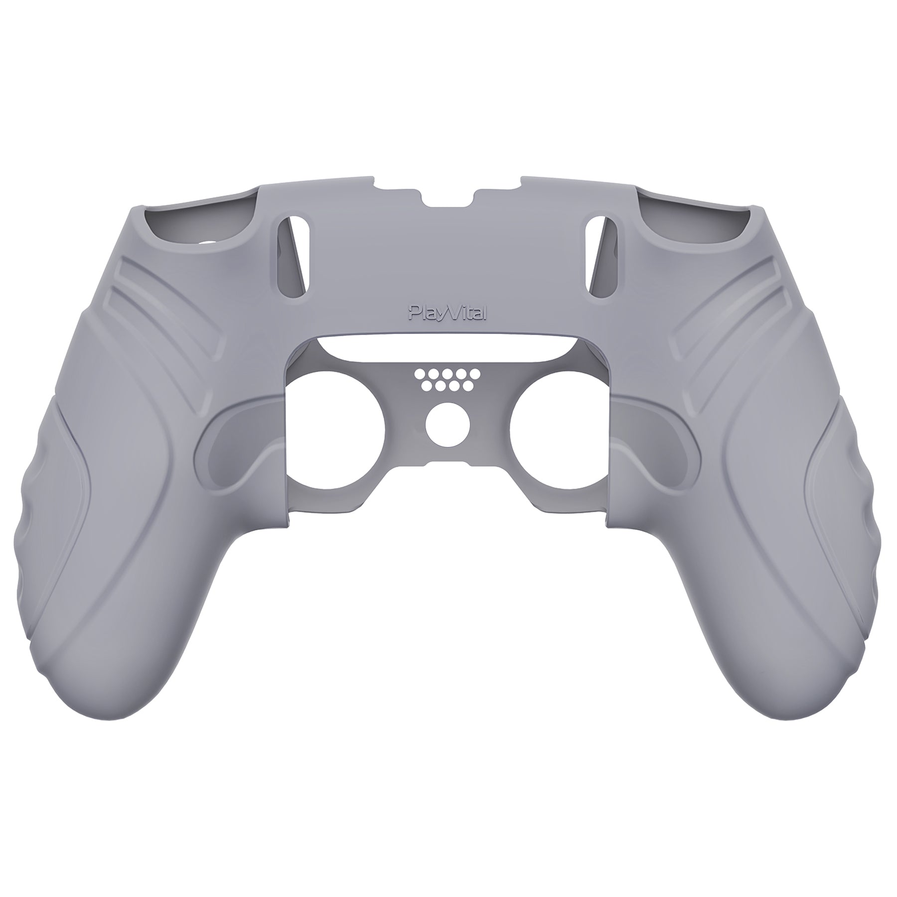 PlayVital Guardian Edition Anti-Slip Ergonomic Silicone Cover Case with Thumb Grip Caps for PS5 Edge Controller - Metallic Gray PlayVital