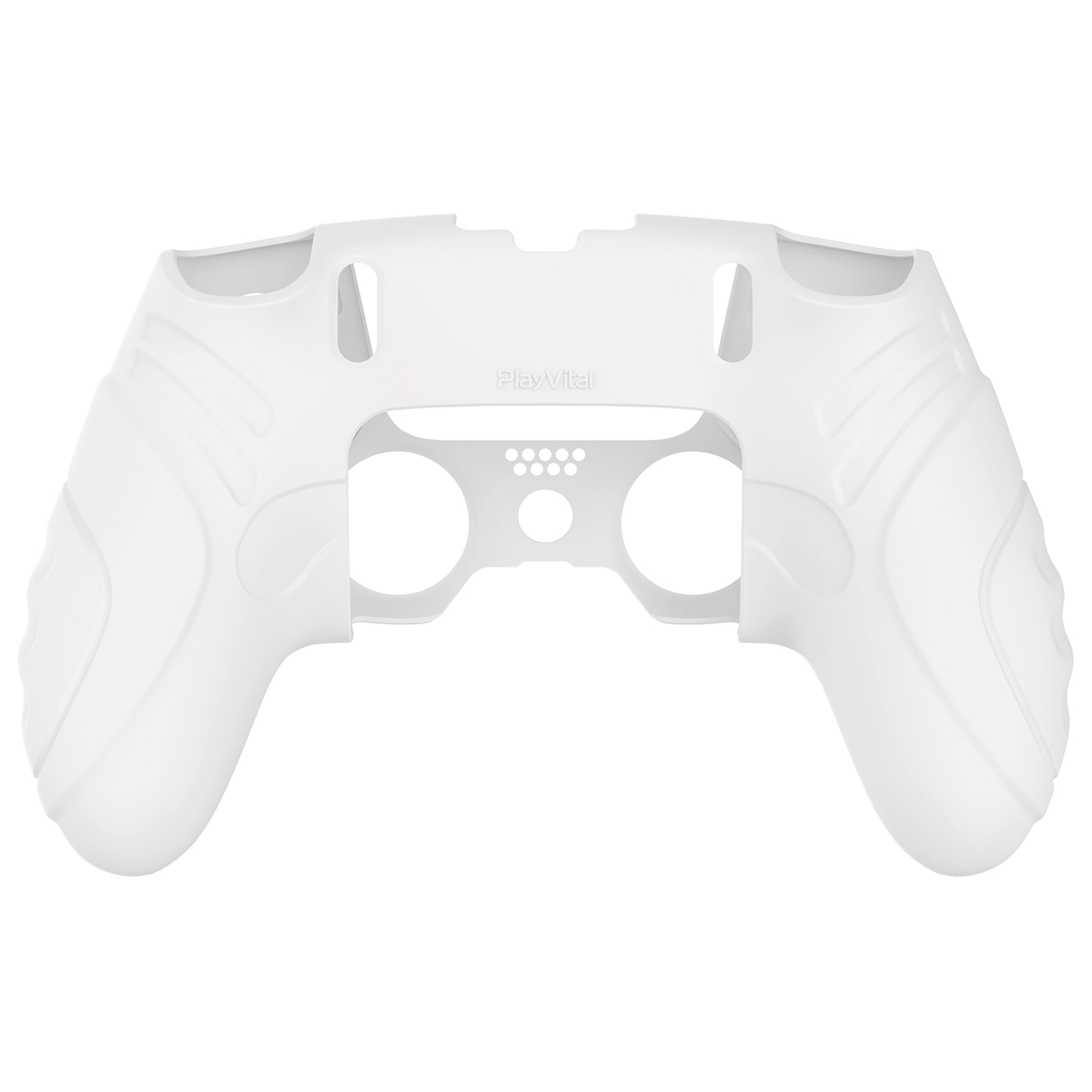PlayVital Guardian Edition Anti-Slip Ergonomic Silicone Cover Case with Thumb Grip Caps for PS5 Edge Controller - White PlayVital