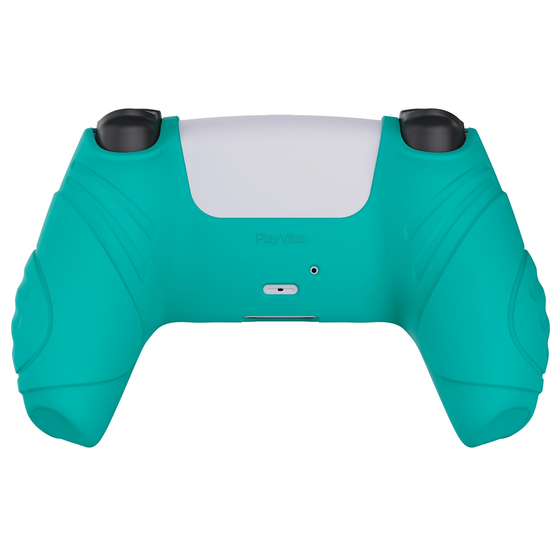 PlayVital Guardian Edition Anti-Slip Silicone Cover Skin with Thumb Grip Caps for PS5 Wireless Controller - Aqua Green PlayVital