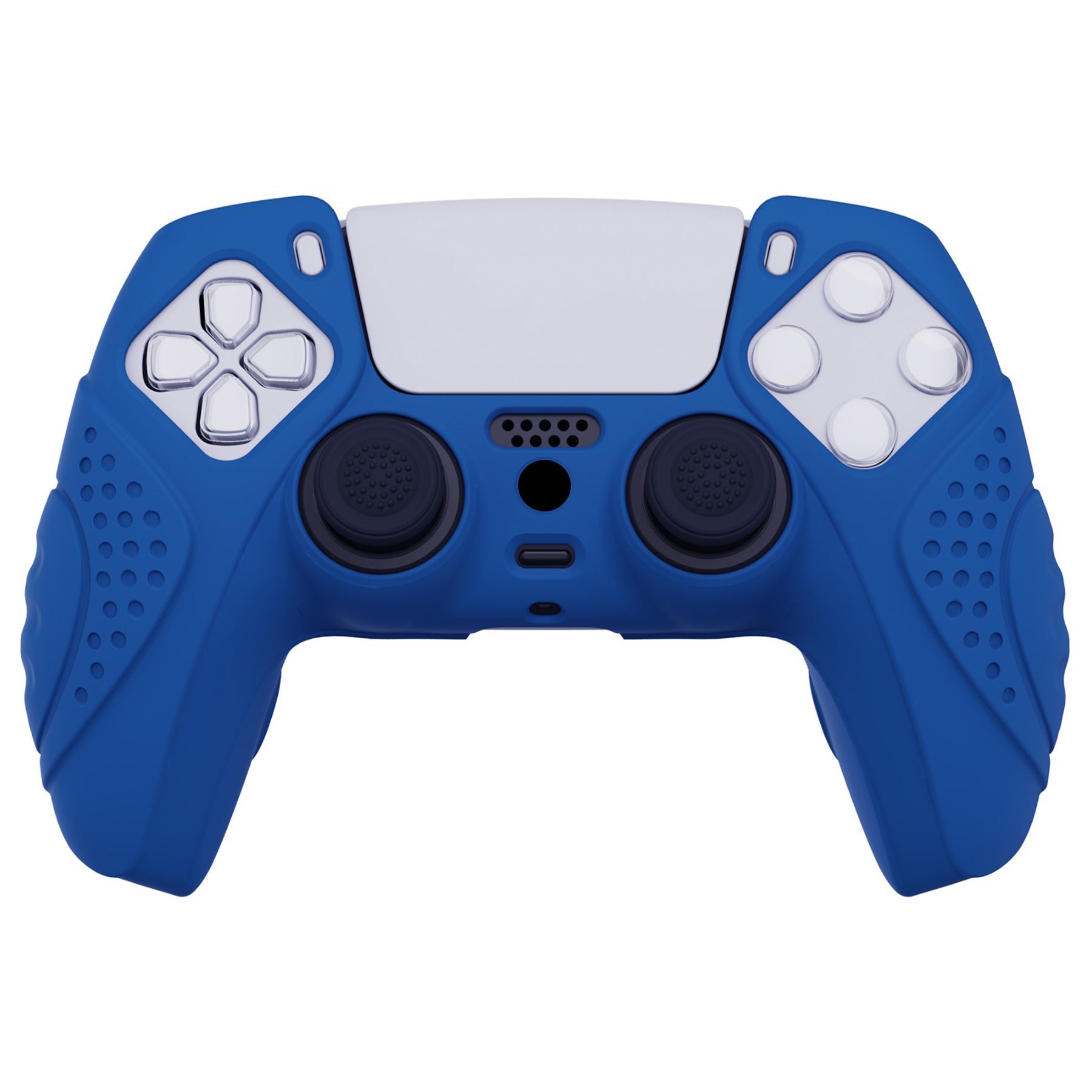 PlayVital Guardian Edition Anti-Slip Silicone Cover Skin with Thumb Grip Caps for PS5 Wireless Controller - Blue PlayVital