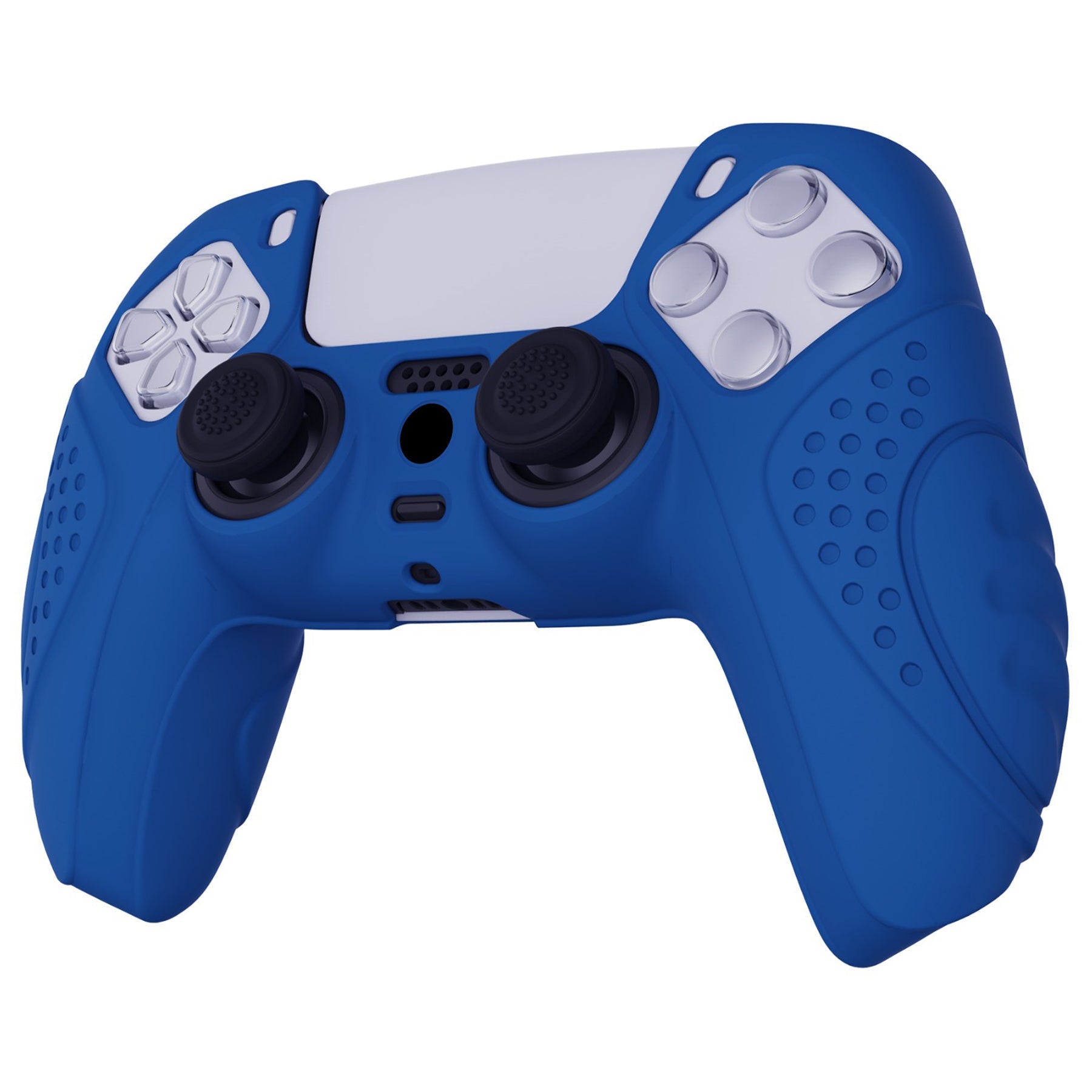 PlayVital Guardian Edition Anti-Slip Silicone Cover Skin with Thumb Grip Caps for PS5 Wireless Controller - Blue PlayVital