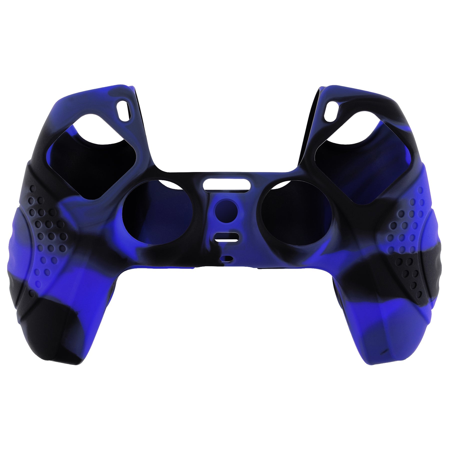 PlayVital Guardian Edition Anti-Slip Silicone Cover Skin with Thumb Grip Caps for PS5 Wireless Controller - Blue & Black PlayVital