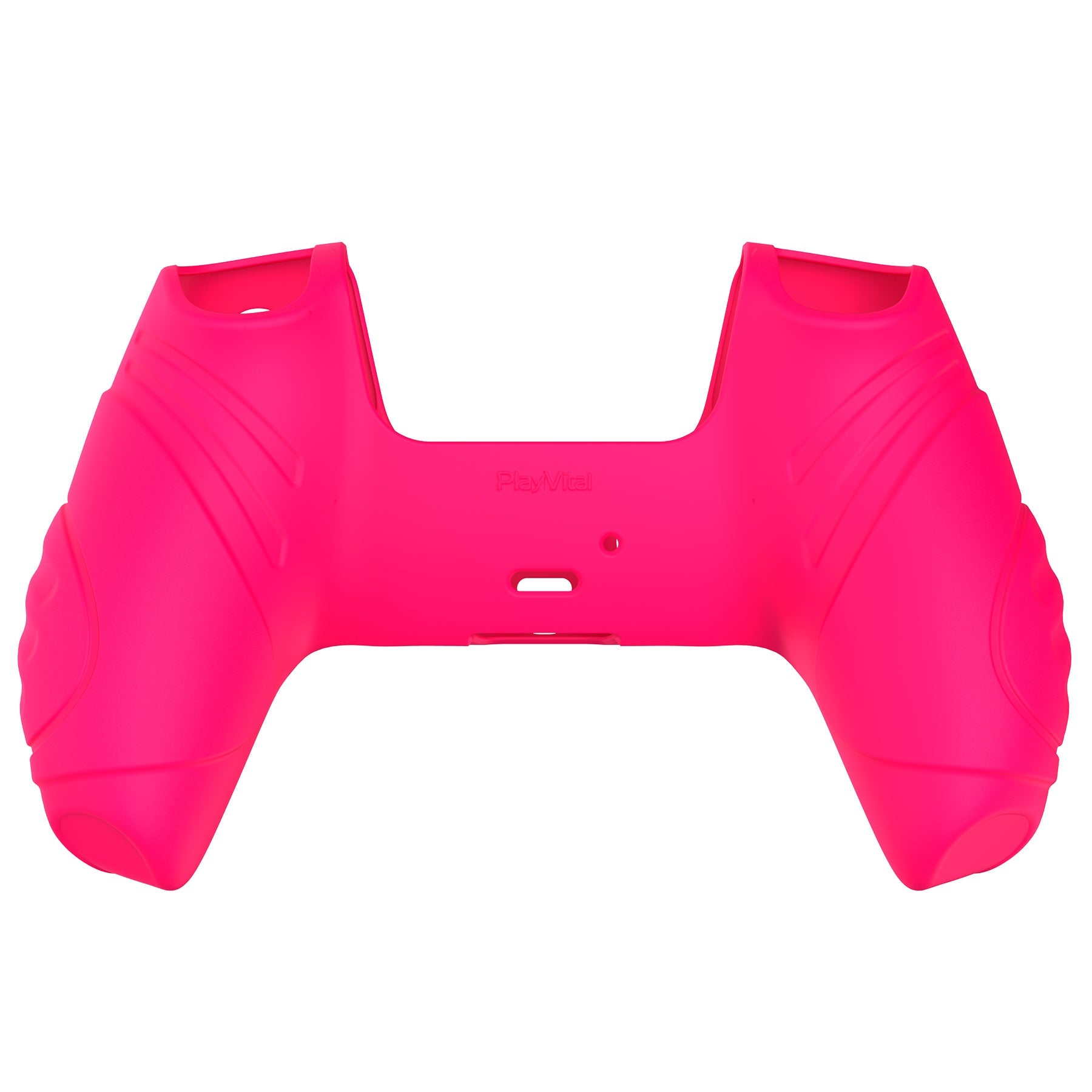 PlayVital Guardian Edition Anti-Slip Silicone Cover Skin with Thumb Grip Caps for PS5 Wireless Controller - Bright Pink PlayVital