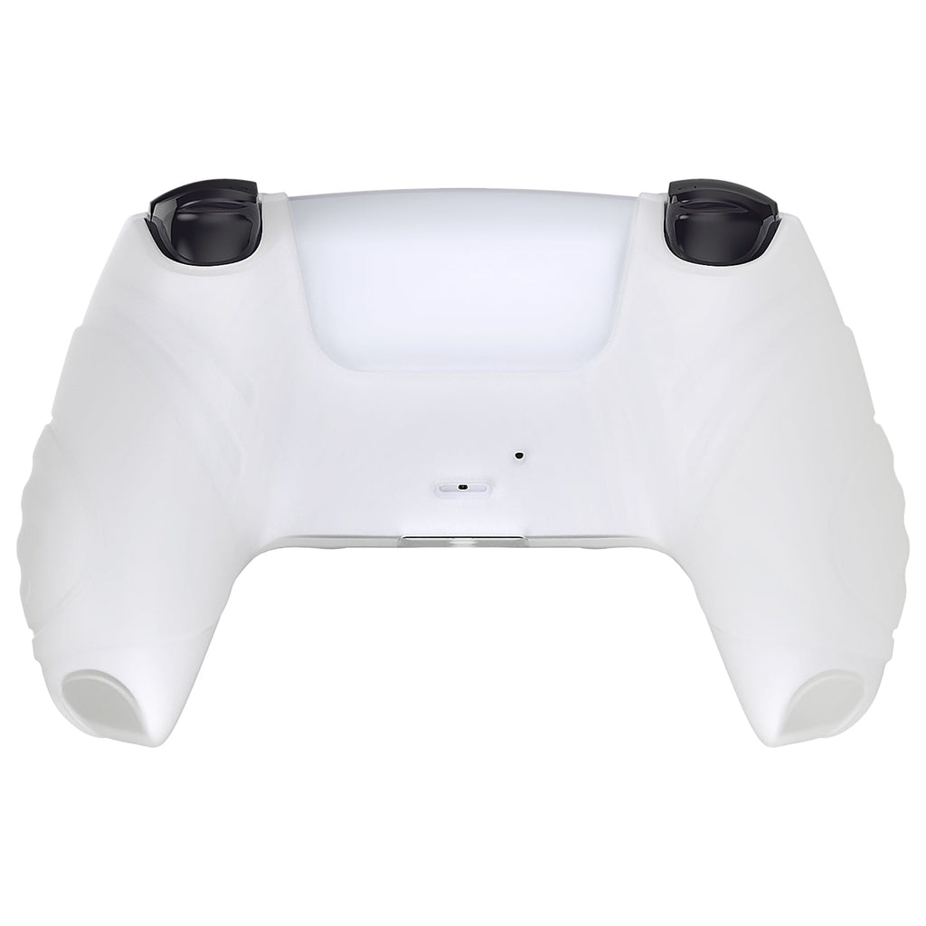 PlayVital Guardian Edition Anti-Slip Silicone Cover Skin with Thumb Grip Caps for PS5 Wireless Controller - Glow in Dark - Green PlayVital