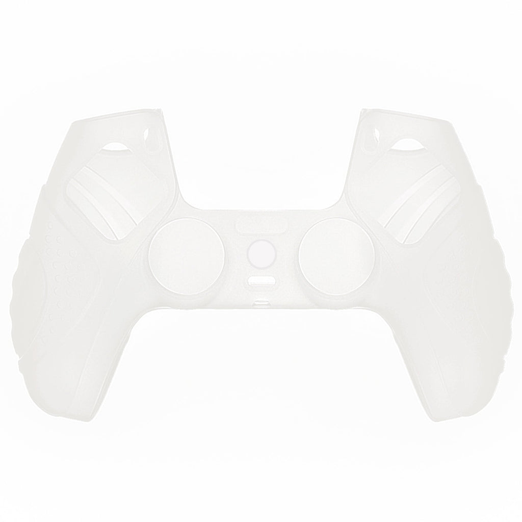 PlayVital Guardian Edition Anti-Slip Silicone Cover Skin with Thumb Grip Caps for PS5 Wireless Controller - Glow in Dark - Green PlayVital