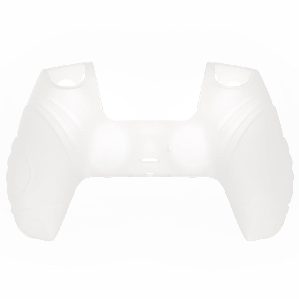PlayVital Guardian Edition Anti-Slip Silicone Cover Skin with Thumb Grip Caps for PS5 Wireless Controller - Glow in Dark - Green PlayVital