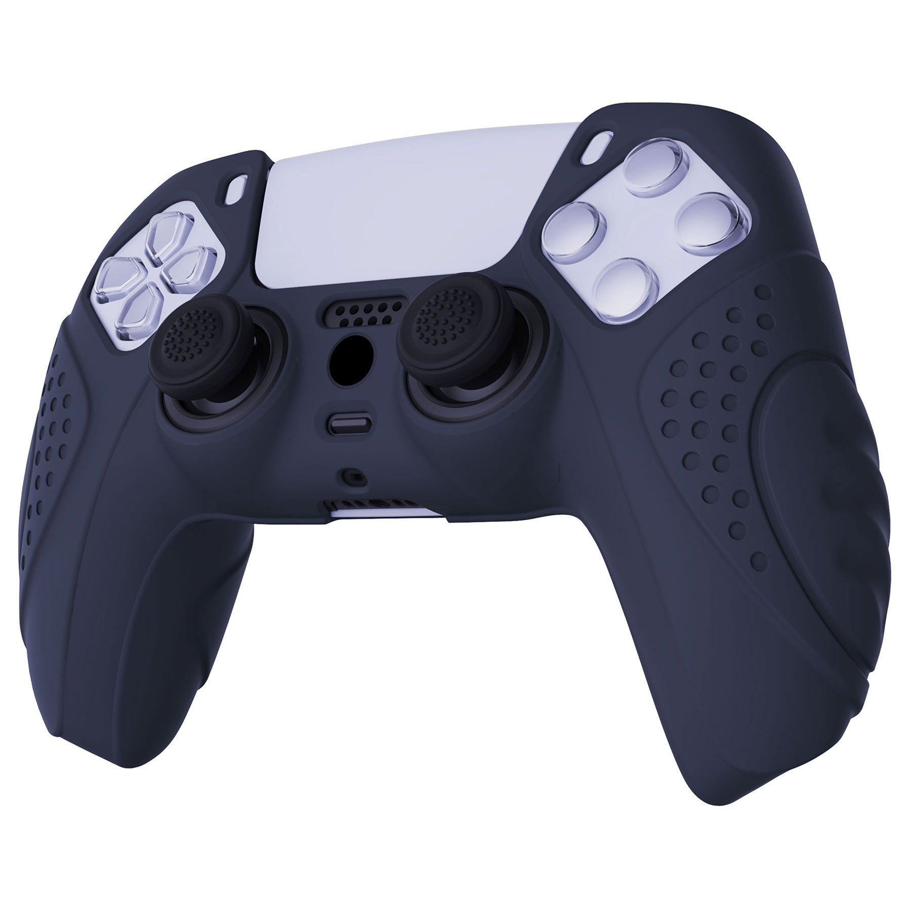 PlayVital Guardian Edition Anti-Slip Silicone Cover Skin with Thumb Grip Caps for PS5 Wireless Controller - Midnight Blue PlayVital