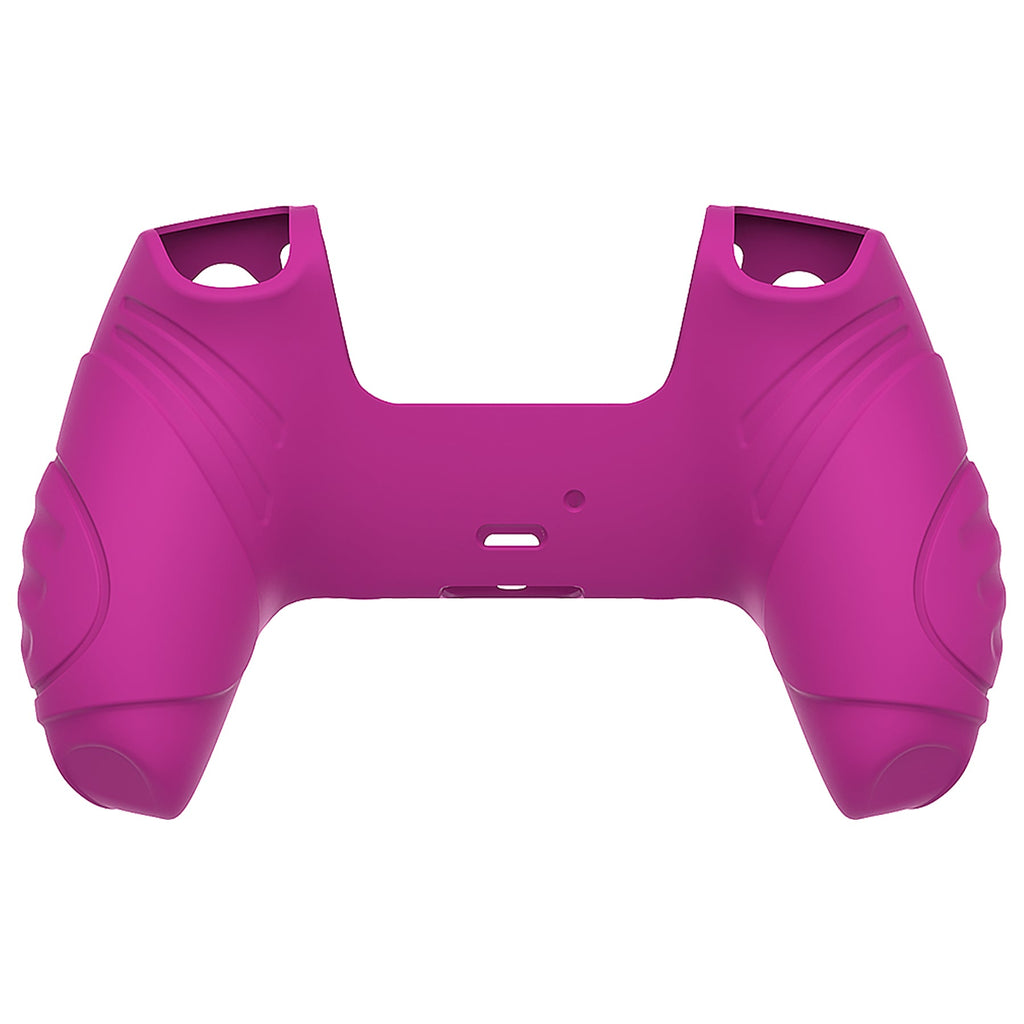 PlayVital Guardian Edition Anti-Slip Silicone Cover Skin with Thumb Grip Caps for PS5 Wireless Controller - Neon Purple PlayVital