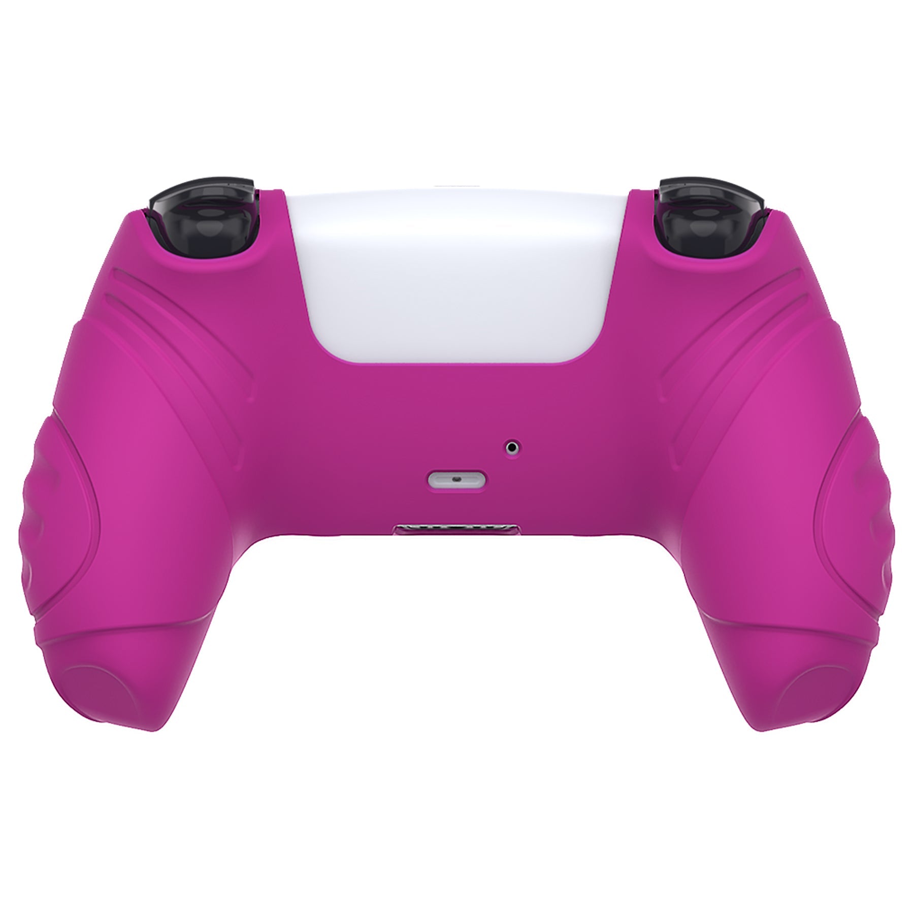 PlayVital Guardian Edition Anti-Slip Silicone Cover Skin with Thumb Grip Caps for PS5 Wireless Controller - Neon Purple PlayVital