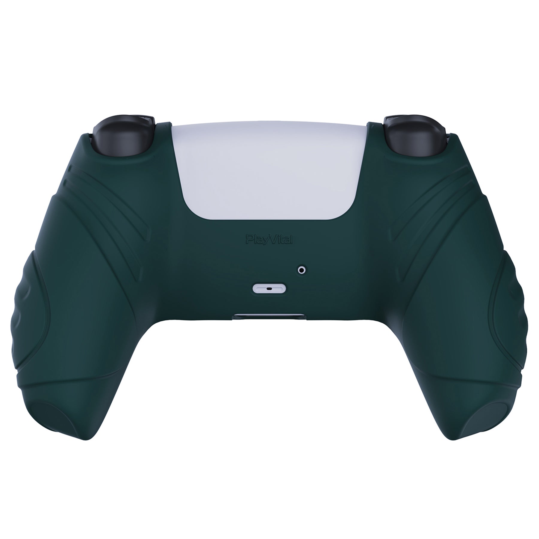 PlayVital Guardian Edition Anti-Slip Silicone Cover Skin with Thumb Grip Caps for PS5 Wireless Controller - Racing Green PlayVital