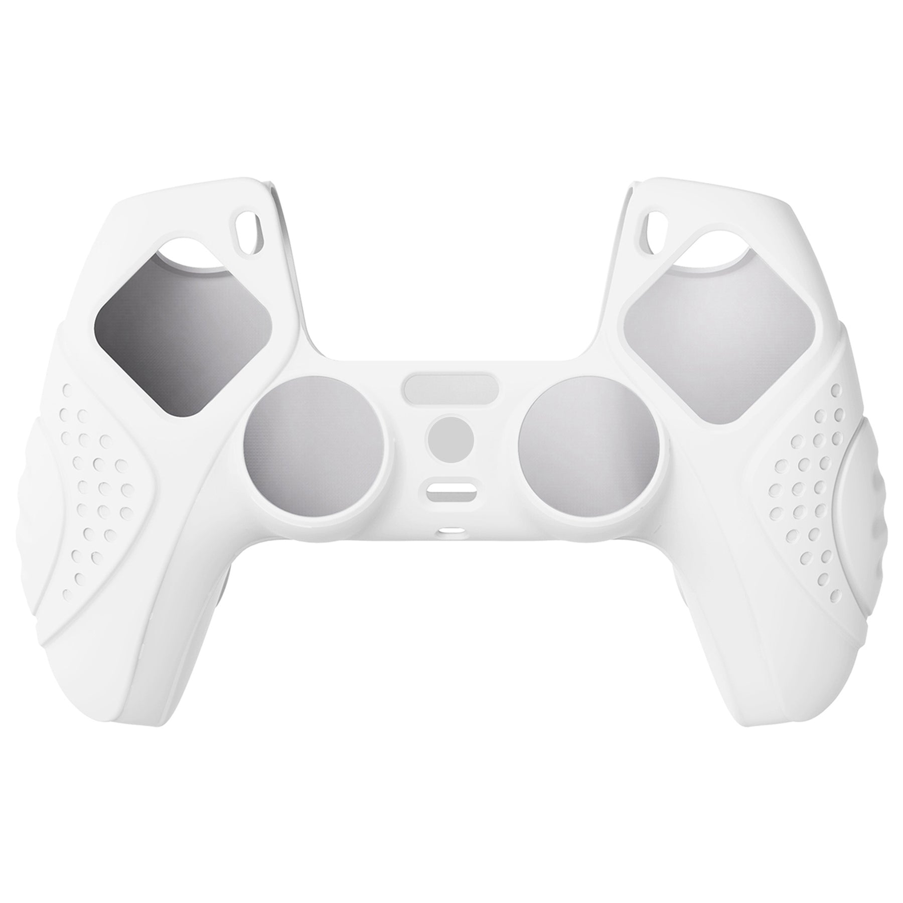 PlayVital Guardian Edition Anti-Slip Silicone Cover Skin with Thumb Grip Caps for PS5 Wireless Controller - White PlayVital