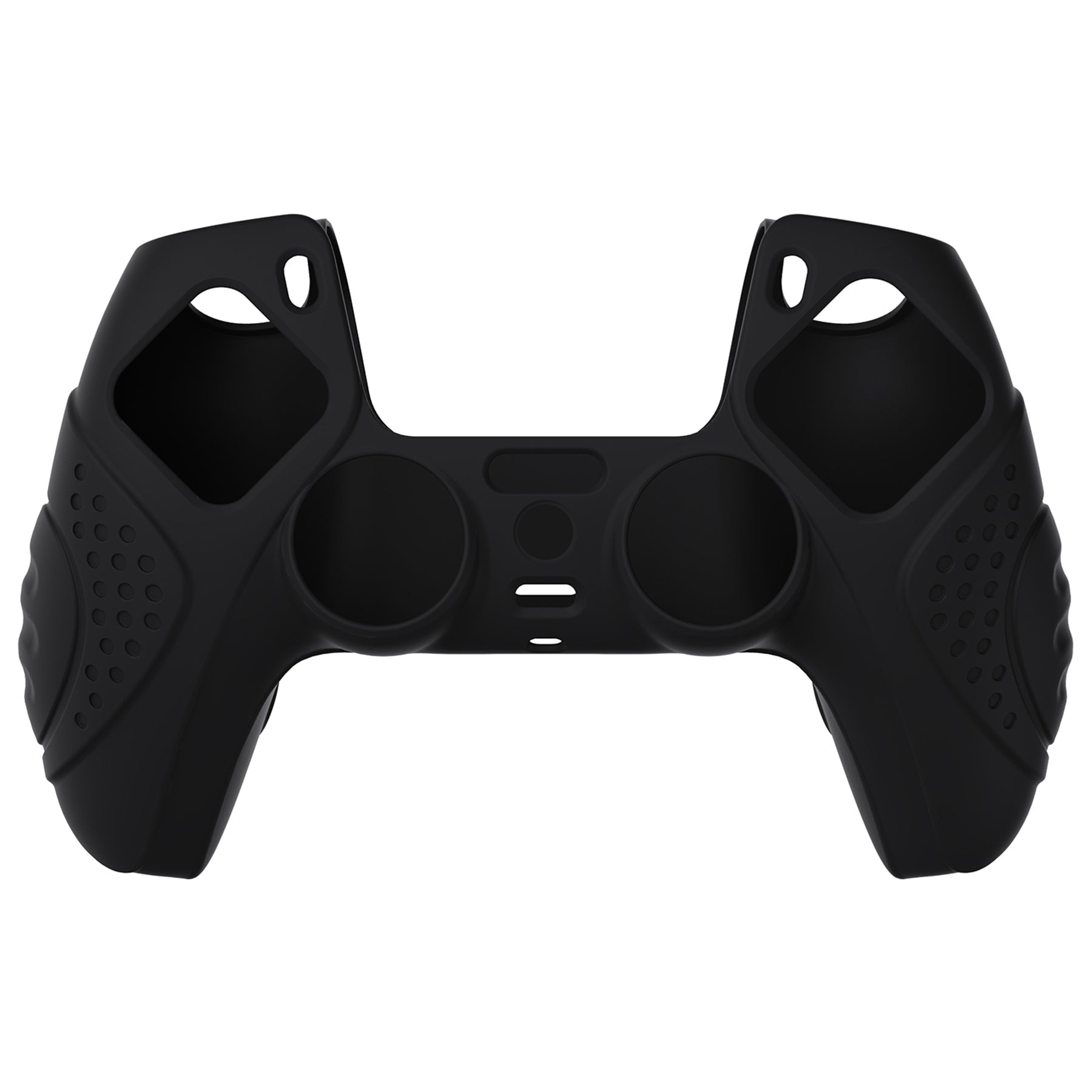 PlayVital Guardian Edition Anti-Slip Silicone Cover Skin with Thumb Grip Caps for PS5 Wireless Controller - Black PlayVital
