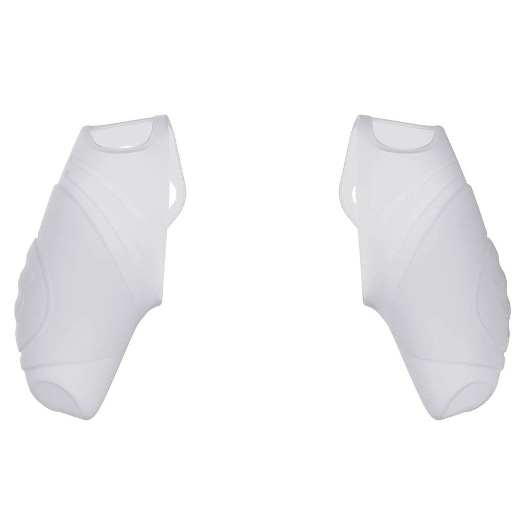 PlayVital Guardian Edition Ergonomic Anti-Slip Silicone Cover Skin with Thumb Grip Caps for PS5 Wireless Controller, Compatible with Charging Station - Clear White PlayVital