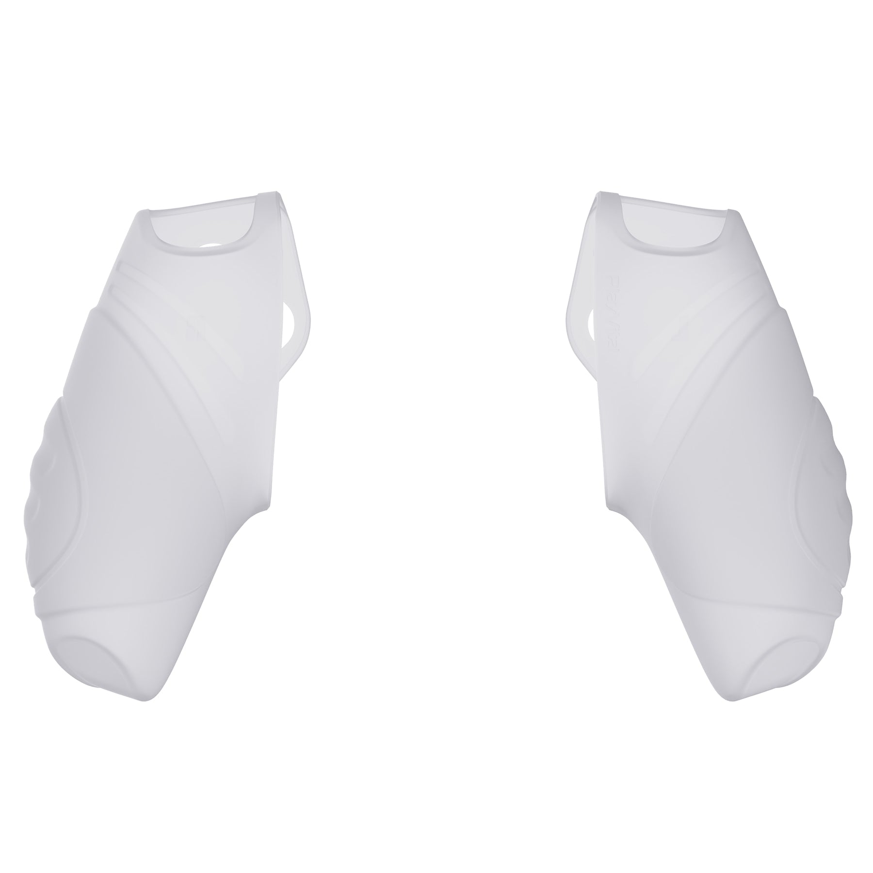 PlayVital Guardian Edition Ergonomic Anti-Slip Silicone Cover Skin with Thumb Grip Caps for PS5 Wireless Controller, Compatible with Charging Station - Clear White PlayVital