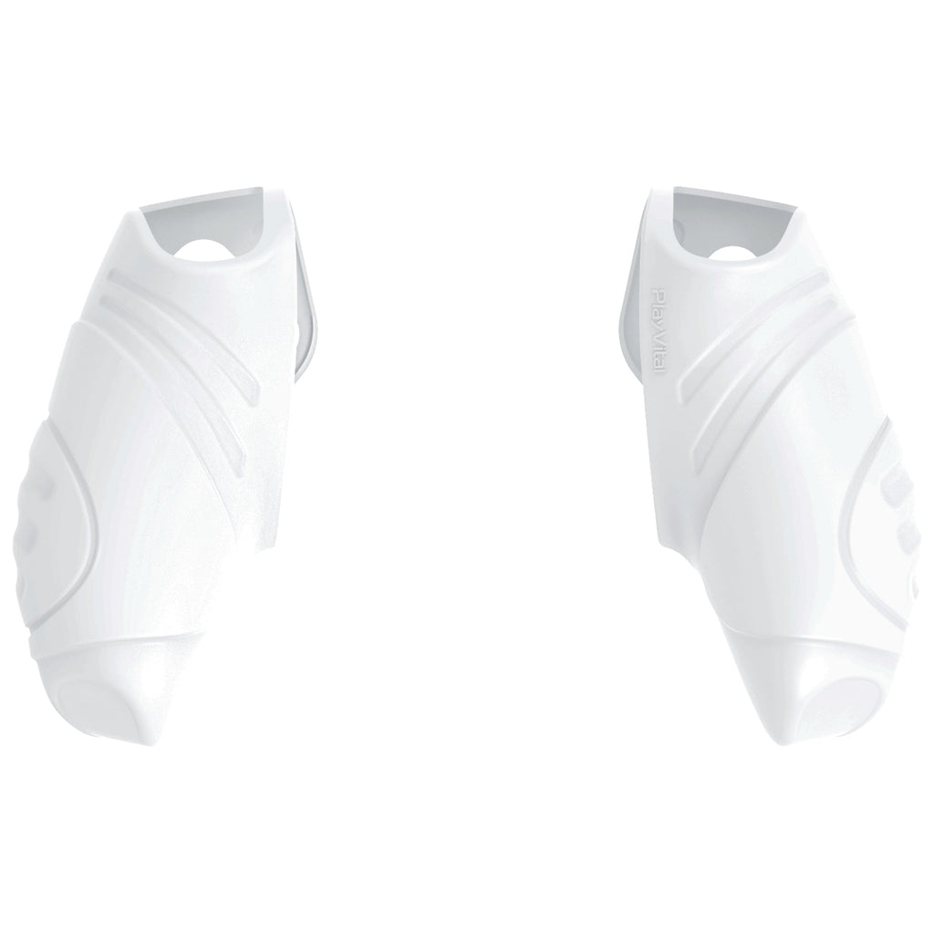 PlayVital Guardian Edition Ergonomic Anti-Slip Silicone Cover Skin with Thumb Grip Caps for PS5 Wireless Controller, Compatible with Charging Station - White PlayVital