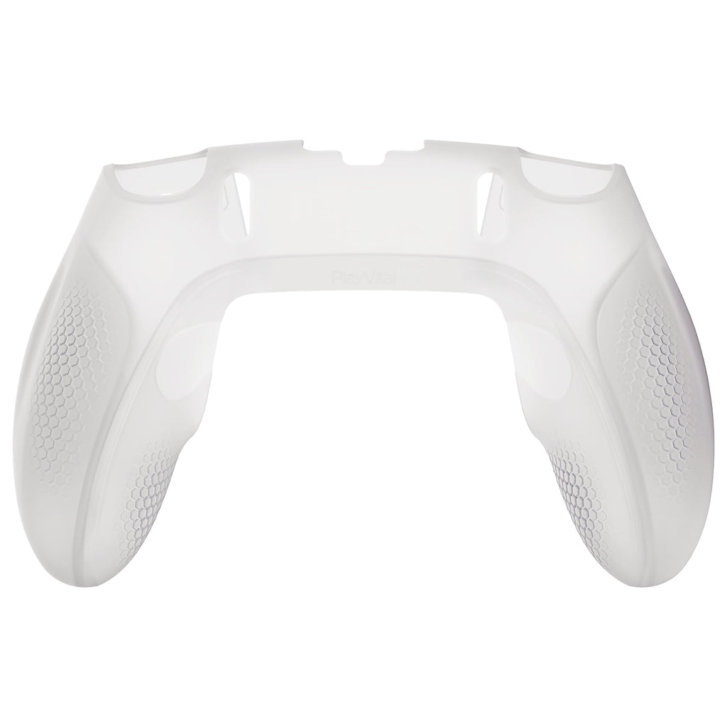 PlayVital Ninja Edition Anti-Slip Half-Covered Silicone Cover Skin with Thumb Grip Caps for PS5 Edge Controller - Glow in Dark - Green PlayVital