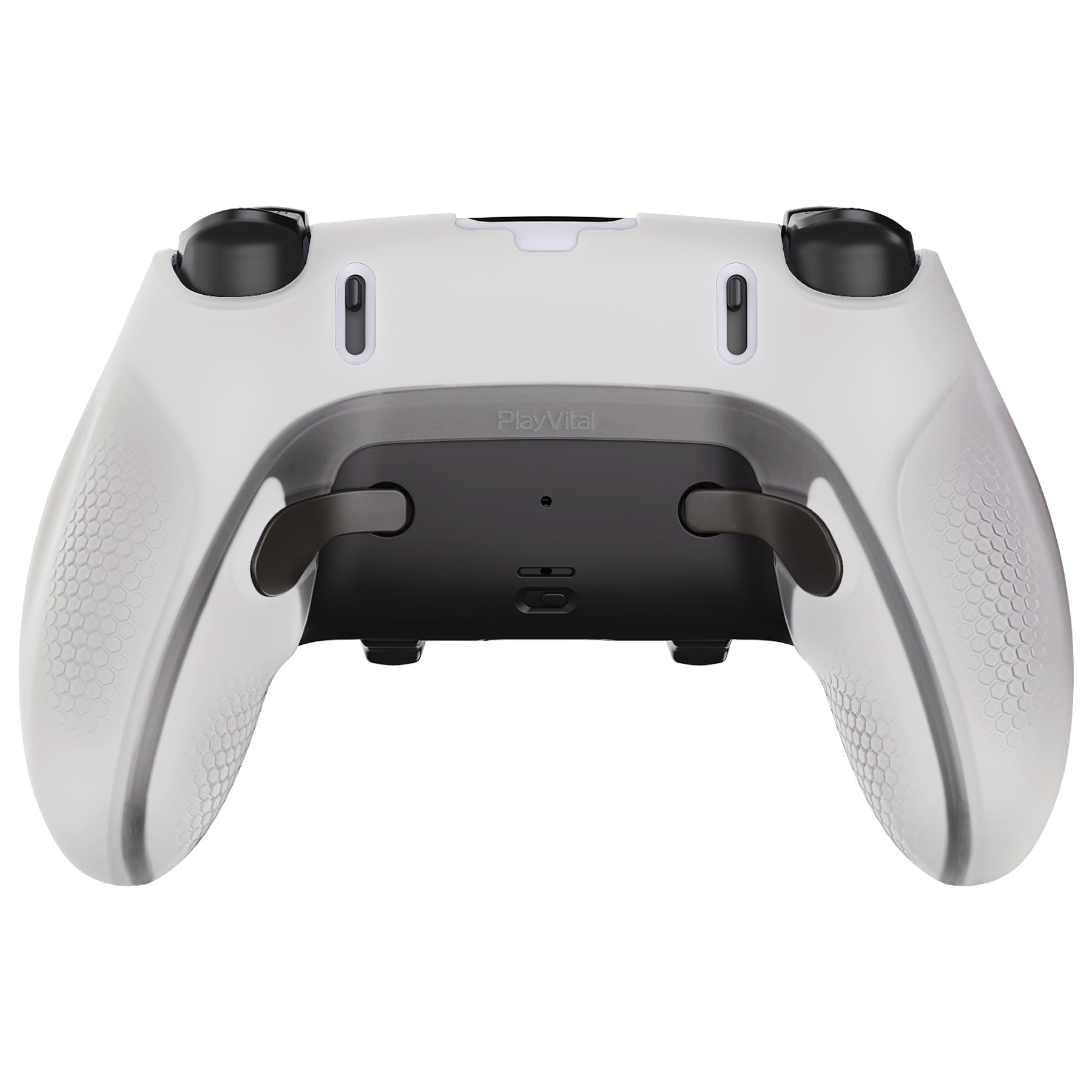 PlayVital Ninja Edition Anti-Slip Half-Covered Silicone Cover Skin with Thumb Grip Caps for PS5 Edge Controller - Glow in Dark - Green PlayVital