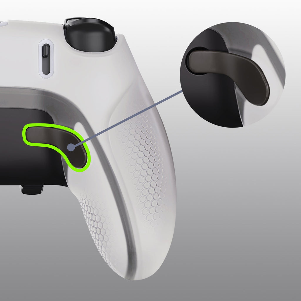 PlayVital Ninja Edition Anti-Slip Half-Covered Silicone Cover Skin with Thumb Grip Caps for PS5 Edge Controller - Glow in Dark - Green PlayVital