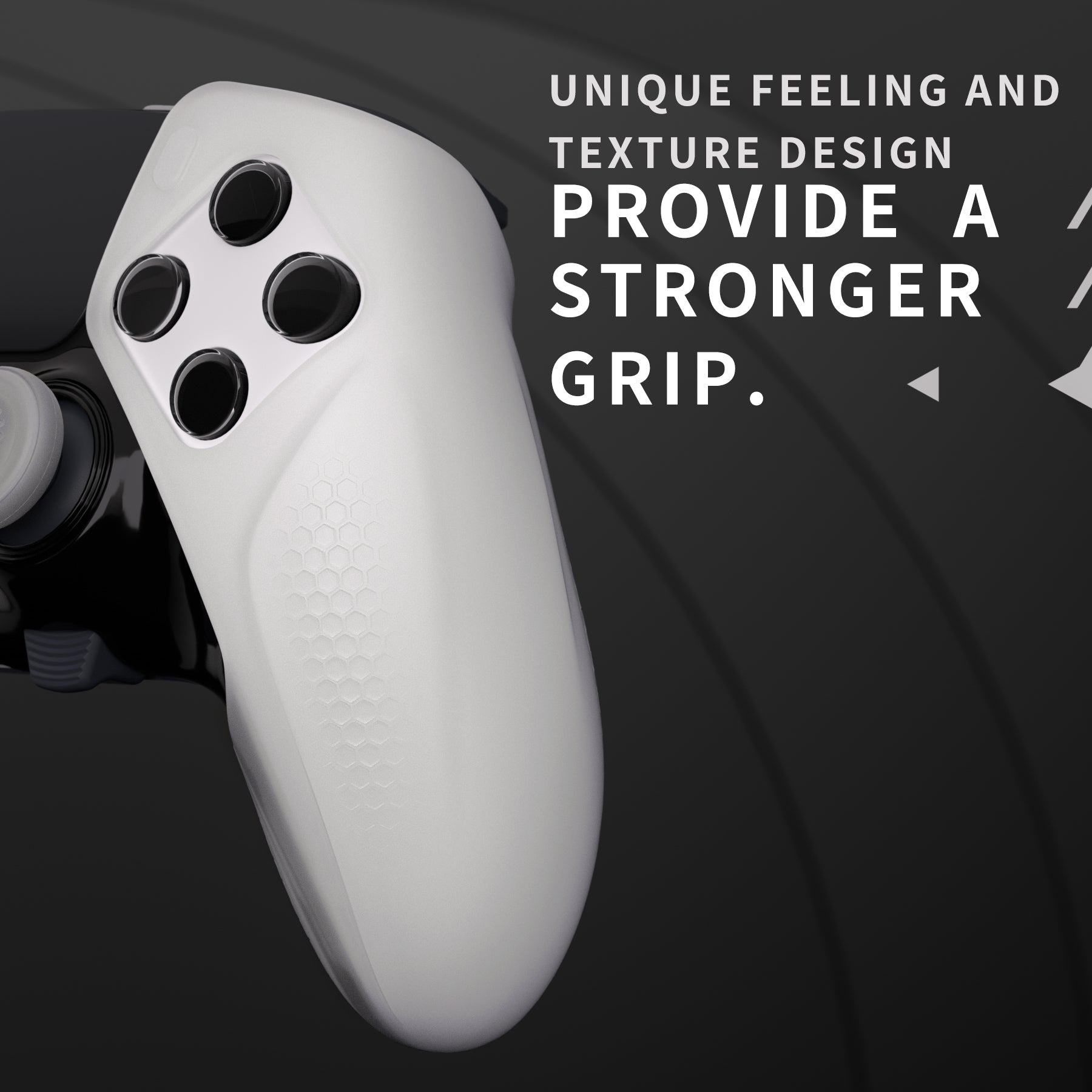 PlayVital Ninja Edition Anti-Slip Half-Covered Silicone Cover Skin with Thumb Grip Caps for PS5 Edge Controller - Glow in Dark - Green PlayVital