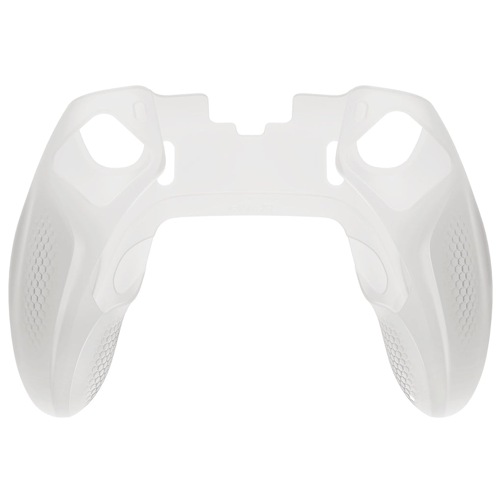 PlayVital Ninja Edition Anti-Slip Half-Covered Silicone Cover Skin with Thumb Grip Caps for PS5 Edge Controller - Glow in Dark - Green PlayVital