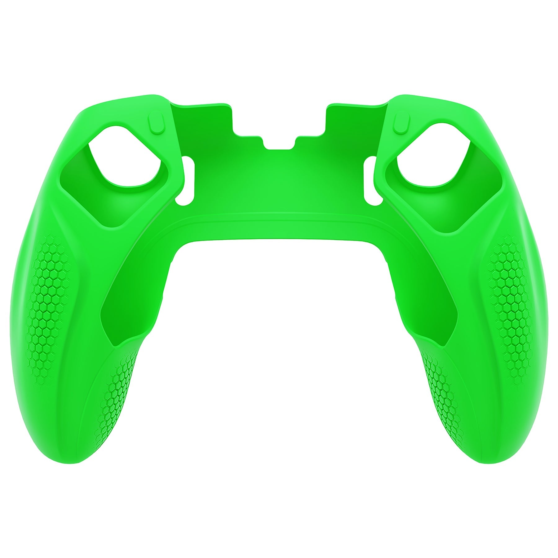 PlayVital Ninja Edition Anti-Slip Half-Covered Silicone Cover Skin with Thumb Grip Caps for PS5 Edge Controller - Green PlayVital
