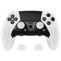 PlayVital Ninja Edition Anti-Slip Half-Covered Silicone Cover Skin with Thumb Grip Caps for PS5 Edge Controller - White PlayVital
