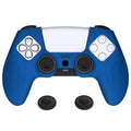 PlayVital Ninja Edition Anti-Slip Silicone Cover Skin with Thumb Grips for PS5 Wireless Controller, Compatible with Charging Station - Blue PlayVital