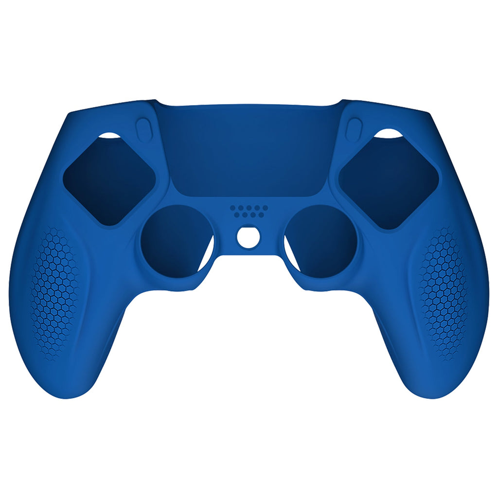 PlayVital Ninja Edition Anti-Slip Silicone Cover Skin with Thumb Grips for PS5 Wireless Controller, Compatible with Charging Station - Blue PlayVital