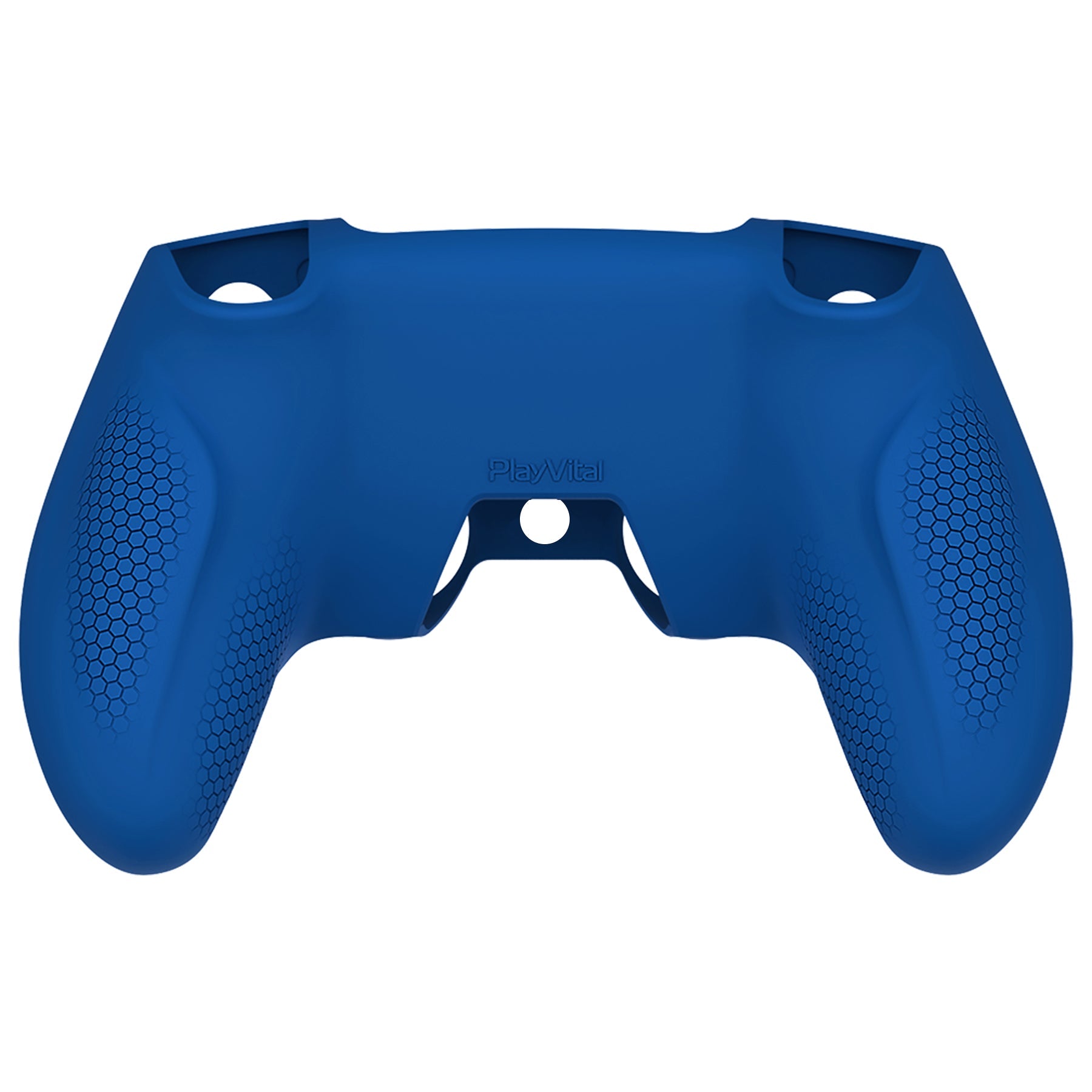 PlayVital Ninja Edition Anti-Slip Silicone Cover Skin with Thumb Grips for PS5 Wireless Controller, Compatible with Charging Station - Blue PlayVital