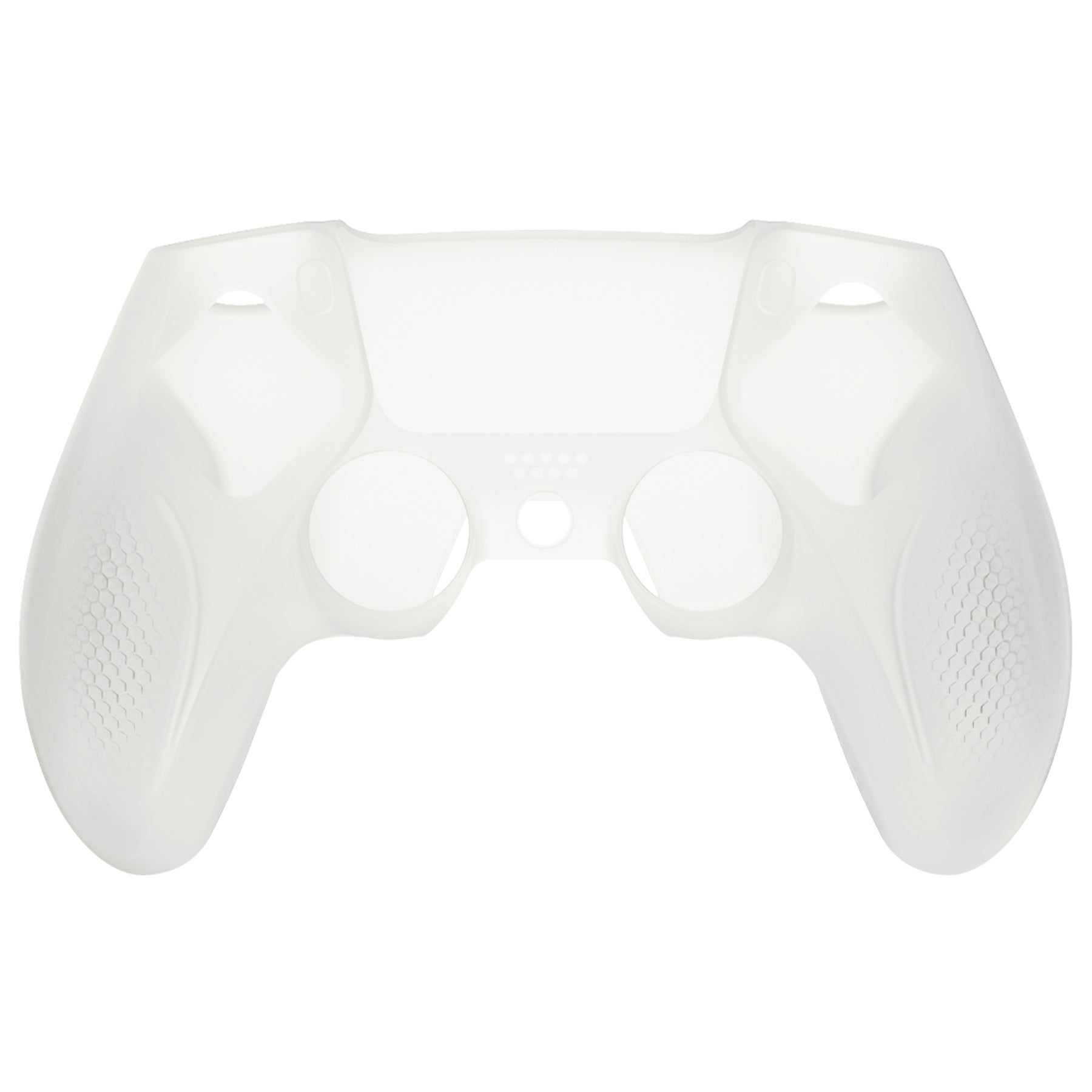 PlayVital Ninja Edition Anti-Slip Silicone Cover Skin with Thumb Grips for PS5 Wireless Controller, Compatible with Charging Station - Glow in Dark Green PlayVital