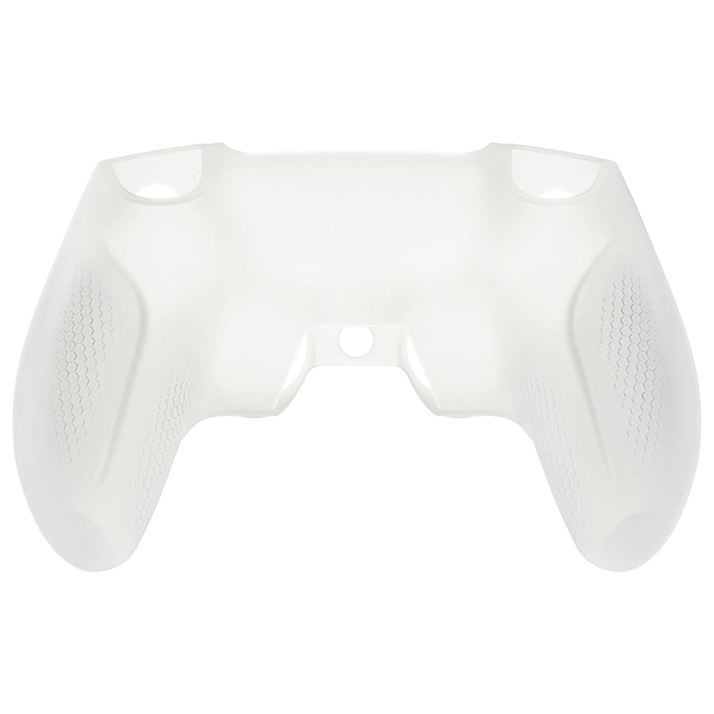 PlayVital Ninja Edition Anti-Slip Silicone Cover Skin with Thumb Grips for PS5 Wireless Controller, Compatible with Charging Station - Glow in Dark Green PlayVital