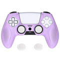 PlayVital Ninja Edition Anti-Slip Silicone Cover Skin with Thumb Grips for PS5 Wireless Controller, Compatible with Charging Station - Mauve Purple PlayVital