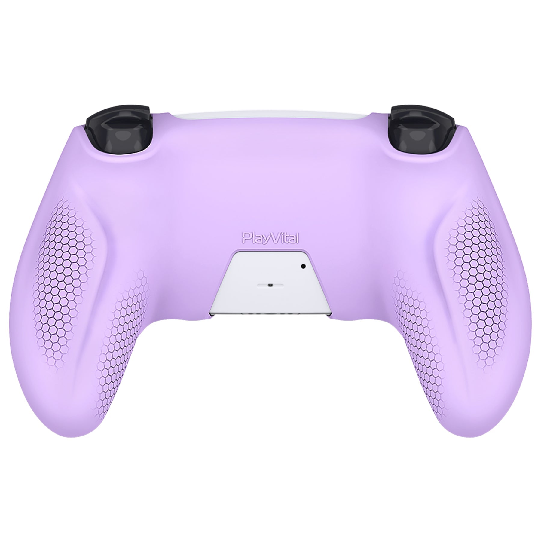 PlayVital Ninja Edition Anti-Slip Silicone Cover Skin with Thumb Grips for PS5 Wireless Controller, Compatible with Charging Station - Mauve Purple PlayVital