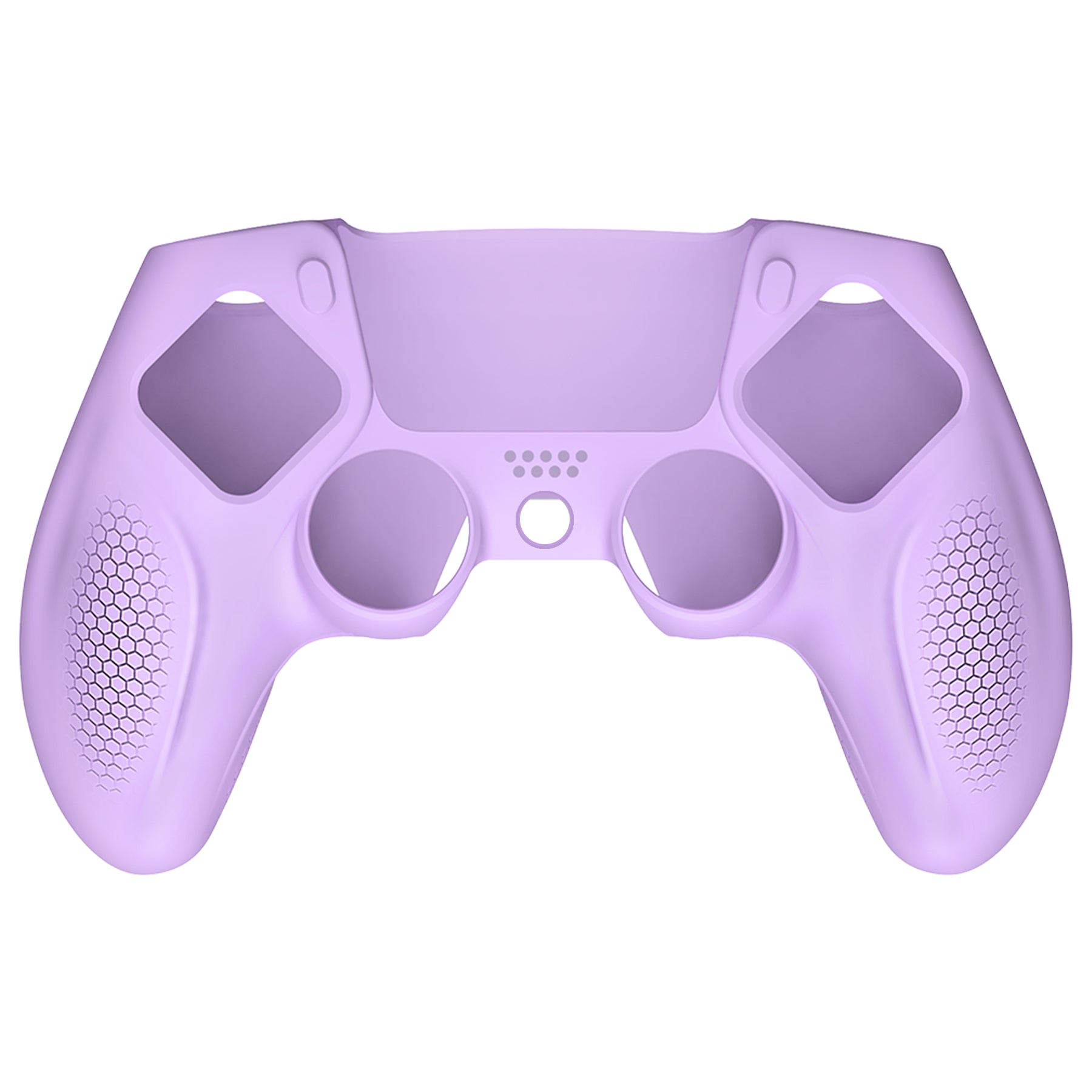 PlayVital Ninja Edition Anti-Slip Silicone Cover Skin with Thumb Grips for PS5 Wireless Controller, Compatible with Charging Station - Mauve Purple PlayVital